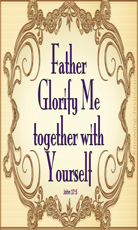 John 17:5 Glorify Me Together With Yourself (purple)